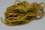 ANTIQUE GOLD Silk Cords, Silk Cording, 3 Yards x 3-4mm Thick, Jewelry Making Cords, Stringing Supplies, Hand Dyed and Hand Sewn, Silk Satin