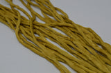 ANTIQUE GOLD Silk Cords, Silk Cording, 3 Yards x 3-4mm Thick, Jewelry Making Cords, Stringing Supplies, Hand Dyed and Hand Sewn, Silk Satin