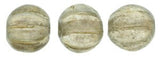 HALO LINEN Melon Beads Czech Carved Beige Cream Melon Beads 5mm Strand 50 Beads