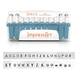Metal Stamp Set, ImpressArt DECO Metal Stamping Kit, Art Deco Metal Stamps, Alphabet Uppercase 3mm, Upper Case, Bonus Art Deco Stamps