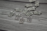 Floating Lotus Charms, TierraCast Antique Silver, Qty 4 to 20, Lotus Charms, 17mm, Yoga Meditaton Charms