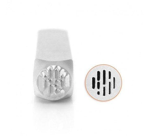 Vertical Line Texture Stamp, Lines Design Stamp, ImpressArt Texturing 6mm Texturing Hand Stamp, Jewelry Making Steel Punch, Steel Stamp - LakiKaiSupply