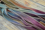 EARLY HARVEST 5 Silk Ribbons Hand Dyed and Sewn Watercolor Jamnglass. Silk Ribbon for Jewelry, Necklaces and Bracelet Wraps