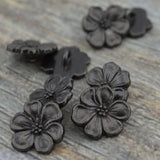 TierraCast  Metal Buttons, APPLE BLOSSOM Buttons, Assortment 16 mm Qty 5 to 10, Flower Buttons, Clasp for Leather Wrap Bracelets