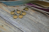 TierraCast Brass Charm Blanks, Stamping Blanks, Qty 4 to 20 Blank Tags, Round Antique Brass, Bronze Metal Blanks 16.6mm Small Circle Jewelry