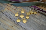 TierraCast Charm Blanks, Antique Gold, Stamping Blanks, Qty 4 to 20 Blank Tags, Round Gold Plated Jewelry Tags 16.6mm Small Circle Blanks