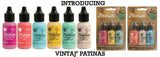 French Riviera Vintaj Patina Kit, Metal Patina Paint Kit by Ranger Ink Coral Sandstone and Turquoise Paint Colors