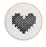 Patchwork Heart Metal Stamp, ImpressArt Stamp, 6mm Cross Stitch Heart Design Stamp, Love and Wedding Stamp, Jewelry Making Steel Punch