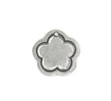 FLOWER with BORDER Blanks, ImpressArt Pewter Flower Stamping Blank, Metal Blanks, 1/2" or 15/16" Small or Large Qty 2, 4 or 144, Soft Strike