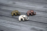 ELEPHANT Metal Buttons, Qty 3 to 48, Mixed Antique Silver, Antique Copper and Antique Bronze Buttons, 20mm Jaybo Good Luck Elephant Button