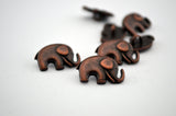 GOOD LUCK ELEPHANT Metal Buttons, Qty 4 to 24, Antique Copper Button, 20mm Great for Leather Wrap Clasps and Clothing, Elephant Button