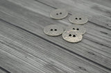 TierraCast DISTRESSED OVAL Buttons / Two Hole Metal Buttons / White Brass / 19mm Qty 4 to 20 / Great for Leather Wrap Clasps / Silver