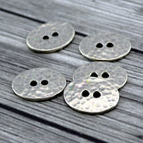 TierraCast JARDIN Buttons, Two Hole Oval, Dark Antique Silver, Flower Embellished Metal Button 19mm Qty 4 to 20 Leather Wrap Clasps