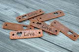 TierraCast LOVE Bracelet Bar, Love Connecter Link, Love Heart Pendant Focal, Antique Copper, Rivetable, Link Leather Bracelet Supplies Bar