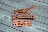 TierraCast NAMASTE Bracelet Bar Connecter Links Pendant Focal Antique Copper Rivetable, Stampable Back, Leather Bracelet Supplies Bar