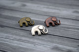 GOOD LUCK ELEPHANT Metal Buttons, Qty 4 to 24, Antique Brass Button, 20mm Great for Leather Wrap Clasps and Clothing, Elephant Button