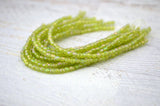 LUSTER IRIS OLIVINE 3mm Faceted Round Czech Glass Beads Qty 50 Transparent Green /Firepolished Small