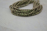 Olive Mauve Polychrome 3mm Faceted Round Beads /Czech Beads /Fire Polished Qty 50 /Olive Green Pink /Small Firepolished