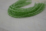 PRAIRIE GREEN 3mm Faceted Round Czech Glass Beads Qty 50 Transparent Green /Firepolished Small Fire Polished Beads