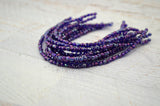 Faceted Round COBALT VEGA Czech Glass Beads Firepolished 3mm Qty 50 Purple and Cobalt Blue, Small Fire Polished Beads