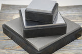 2 1/2" STEEL BENCH BLOCK, 7/8" Thick, 2.5" Solid Steel Square Block with Rubber Base, Metal Forming Tool for Hand Stamping Jewelry