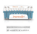 ImpressArt DECO 1.5mm Alphabet Metal Stamps, Complete Set Uppercase, Lowercase, Numbers Stamp Kits, Tiny Letters