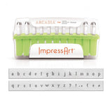 ImpressArt ARCADIA Lowercase Metal Stamping Kit, 3mm Alphabet Stamps,  Impress Art Lower Case Plus NEW Bonus Punctuation Design Stamps