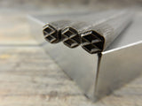 Double Diamonds Metal Stamp 5mm, Stacked Diamond Stamp, Hand Stamping Tool For Metal, Wood, Clay and Leather, Steel Stamp