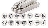 TEXTURE 5 ImpressArt Metal Stamp Pack Texturing Stamps Impress Art Stamping Set Includes Stars, Circle and Dot, Curves, Vertical Angled Line