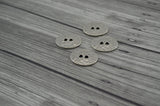 TierraCast DISTRESSED OVAL Buttons / Two Hole Metal Buttons / White Brass / 19mm Qty 4 to 20 / Great for Leather Wrap Clasps / Silver