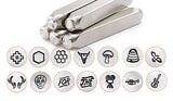 SCREW HEADS ImpressArt Metal Stamp Pack, Positive Negative Steampunk Stamps Metal Stamping Kit, Plus and Minus Stamps