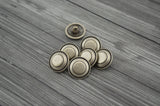 CLASSIC RINGS, Antique Silver, Metal Buttons, 3/4" 18mm, Qty 4 to 8, Traditional Blazer Button Great Clothing, Leather Wrap Clasp or Jewelry