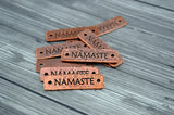 TierraCast NAMASTE Bracelet Bar Connecter Links Pendant Focal Antique Copper Rivetable, Stampable Back, Leather Bracelet Supplies Bar