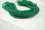 Emerald 4mm Firepolished Round Czech Glass Beads / Czech Glass Beads /Green Faceted Round /Fire Polished 4mm Qty 50