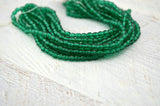 Emerald 4mm Firepolished Round Czech Glass Beads / Czech Glass Beads /Green Faceted Round /Fire Polished 4mm Qty 50