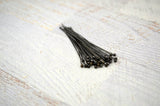 Headpins 2" Gunmetal Gray Ball Pins, Black, Ball Headpins, 24ga Wire, Jewelry Wire Wrapping Findings Supplies