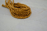 Matte Metallic Gold /GOLDENROD 3mm Faceted Round /Czech Glass Beads /Qty 50 Soft Antique Gold /Firepolished Small