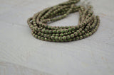 Olive Mauve Polychrome 3mm Faceted Round Beads /Czech Beads /Fire Polished Qty 50 /Olive Green Pink /Small Firepolished