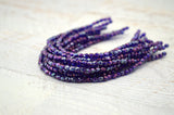 Faceted Round COBALT VEGA Czech Glass Beads Firepolished 3mm Qty 50 Purple and Cobalt Blue, Small Fire Polished Beads