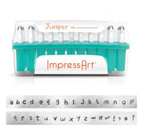 ImpressArt JUNIPER Alphabet Metal Stamps, 3mm, Upper and Lower Set or Complete Set Uppercase, Lowercase, Numbers Stamp Kits