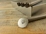 CROSS with HEART Metal Stamp, 5mm, Heart Stamp, Hand Stamping Tool for Metal Jewelry Works with Metal, Wood, Clay and Leather, Steel Stamp