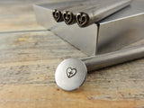 CROSS with HEART Metal Stamp, 5mm, Heart Stamp, Hand Stamping Tool for Metal Jewelry Works with Metal, Wood, Clay and Leather, Steel Stamp