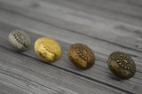 Hammered Tribal Buttons, Dark Antique Bronze Metal Button, 20mm Qty 4 , Brass Bali Style, Great for Leather Wrap Clasps or Clothing