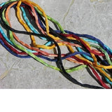 Brights Silk Cords Assortment - Qty 7 Assorted Silk Strings  3mm to 4mm Thick - Hand Dyed Hand Sewn Handmade Cording Samplers