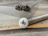 CENTER FLOURISH Metal Stamp, 7mm Stamp, Swirls Flourish Border, Hand Stamping Tool For Metal, Wood, Clay and Leather, Steel Stamp