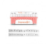 ImpressArt Stamping Kit, MELODY Alphabet Metal Stamp Kit, 3mm Uppercase or Lowercase Stamp Set, Hammer, Small Bench Block, Stamp Tape