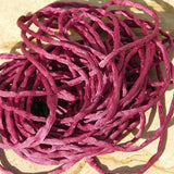 Raspberry Pink Silk Cords, Hand Dyed Silk Strings 3 Yards 3-4 mm Silk Cords, 3mm cords 4mm cords