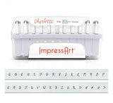 ImpressArt Charlotte Uppercase Stamping Set, 3mm Alphabet Stamps, Upper Case Script Stamp Kit Plus Bonus Ampersand, 6 New Design Stamps