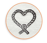 ImpressArt Stamps, KNOTTED HEART Metal Stamp, 9.5mm, Valentines Day Love Knot, Cowboy Cowgirl Rope Heart Design, Metal Stamping Tool