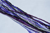 PURPLE SMOKE Silk Cord Assortment 2-3mm Hand Dyed Hand Sewn Cording Bulk 10 to 50 Strings, Purple, Violet, Lavender, Grape, Grays, Black